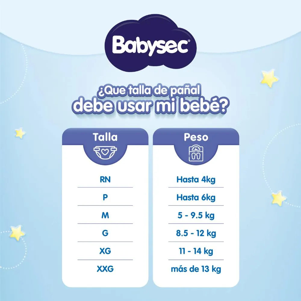 Pañal Babysec Premium Talla G - 18 Unidades