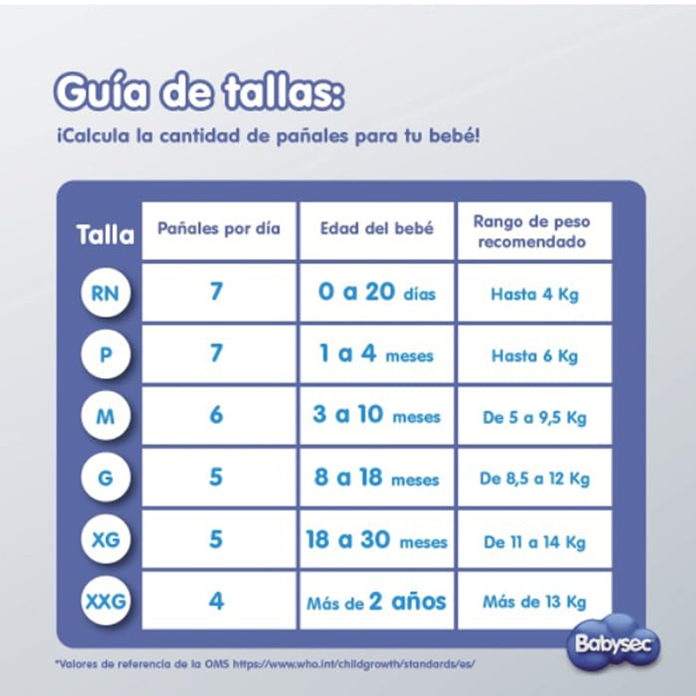 Pañal Babysec Premium Talla XXG - 54 Unidades