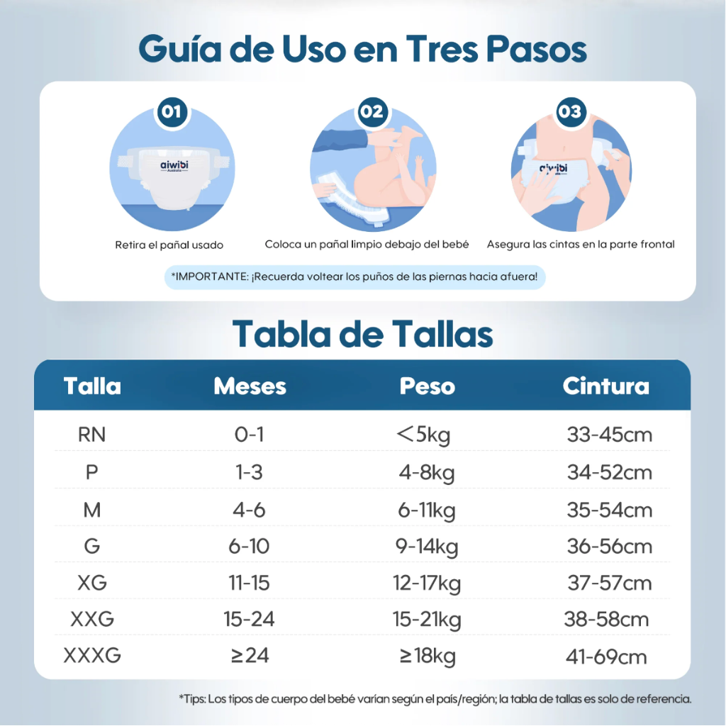 Pañal Aiwibi Premium Talla XXXG - 20 Unidades
