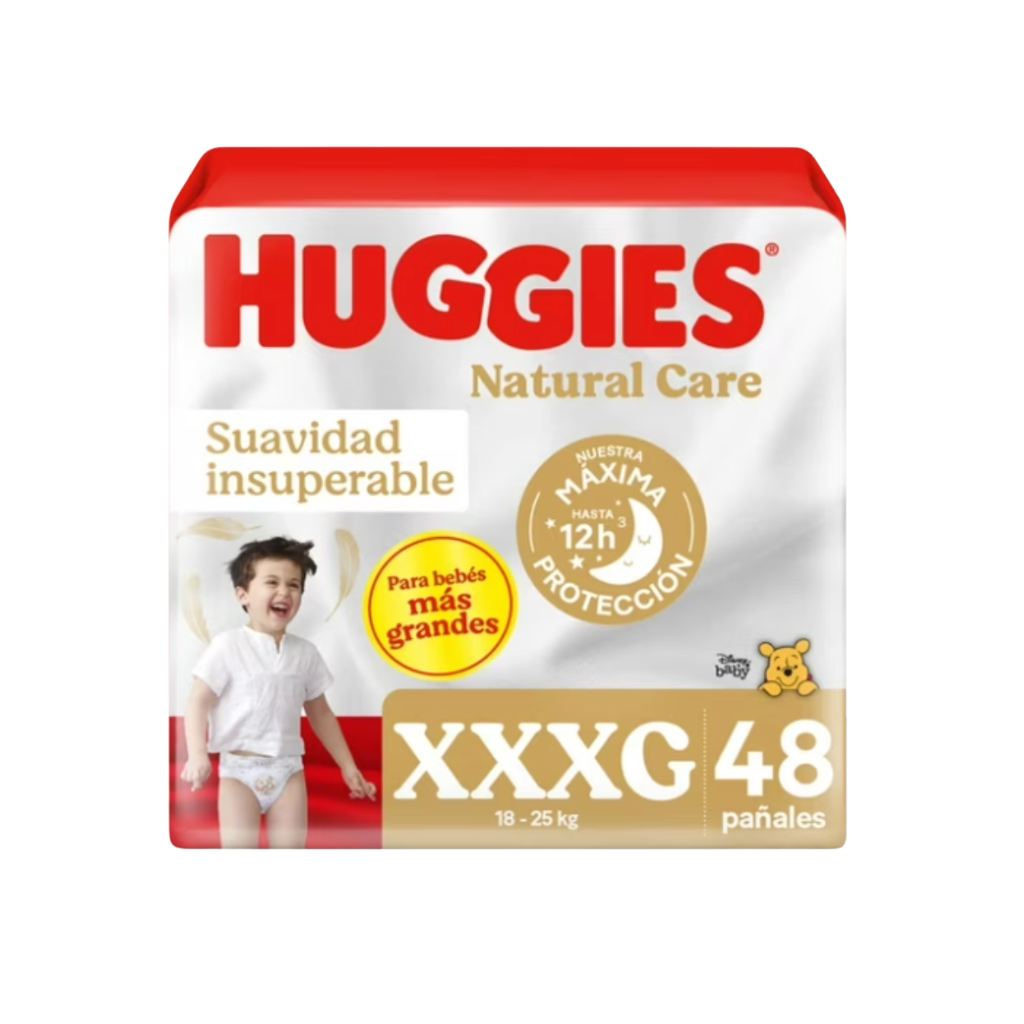 Pañal Huggies Natural Care XXXG - 48 Unidades