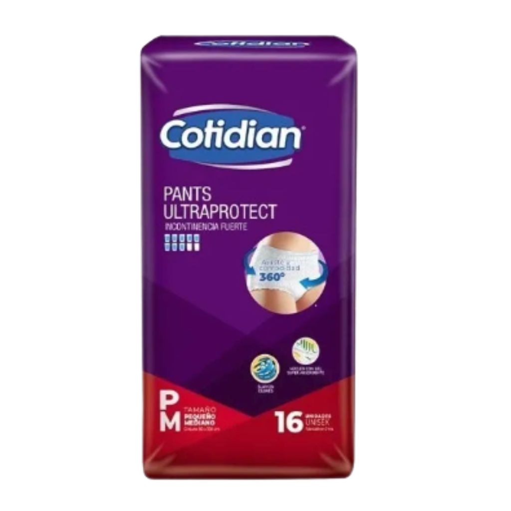 Pants Ultraprotect Cotidian Talla P/M - 16 Unidades