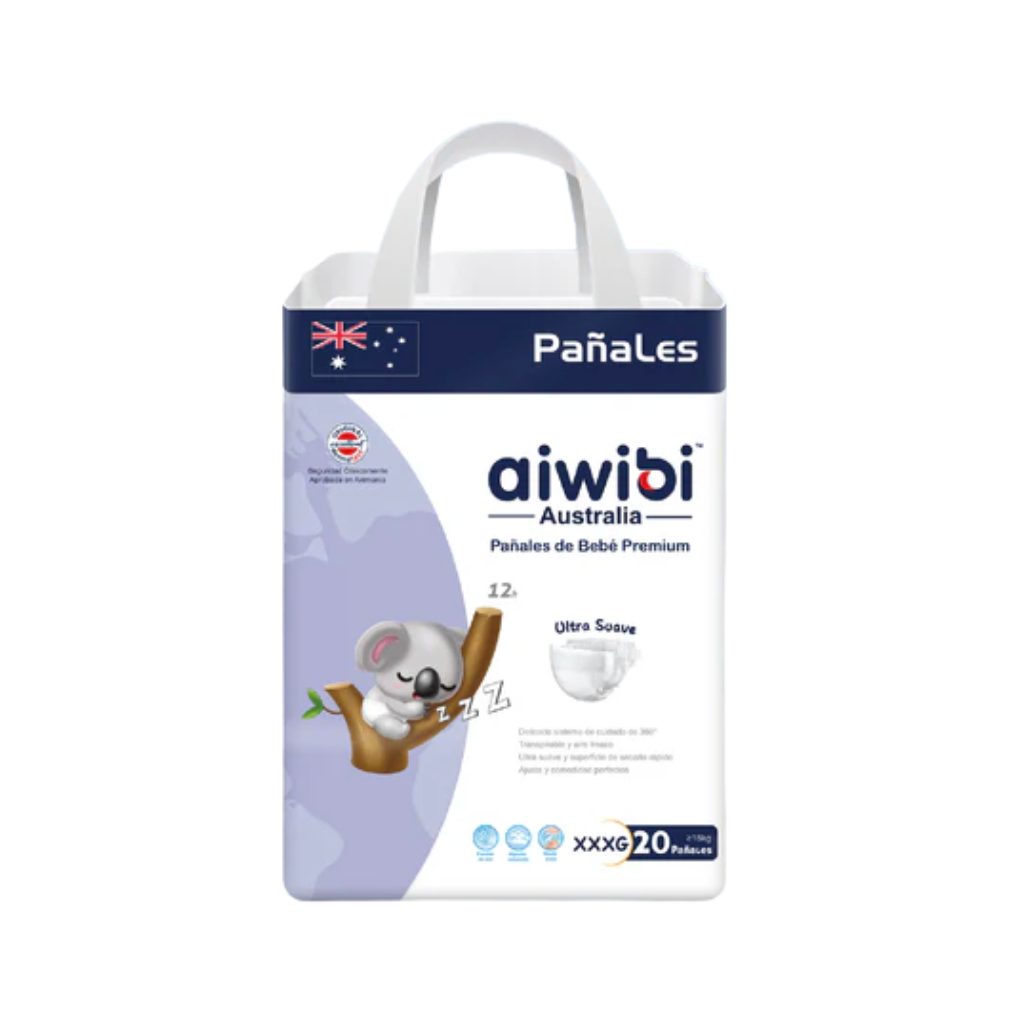 Pañal Aiwibi Premium Talla XXXG - 20 Unidades