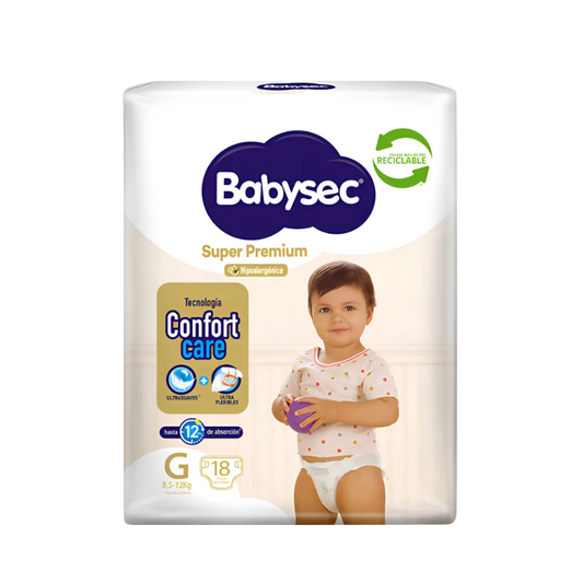 Pañal Babysec Super Premium Talla G - 18 Unidades