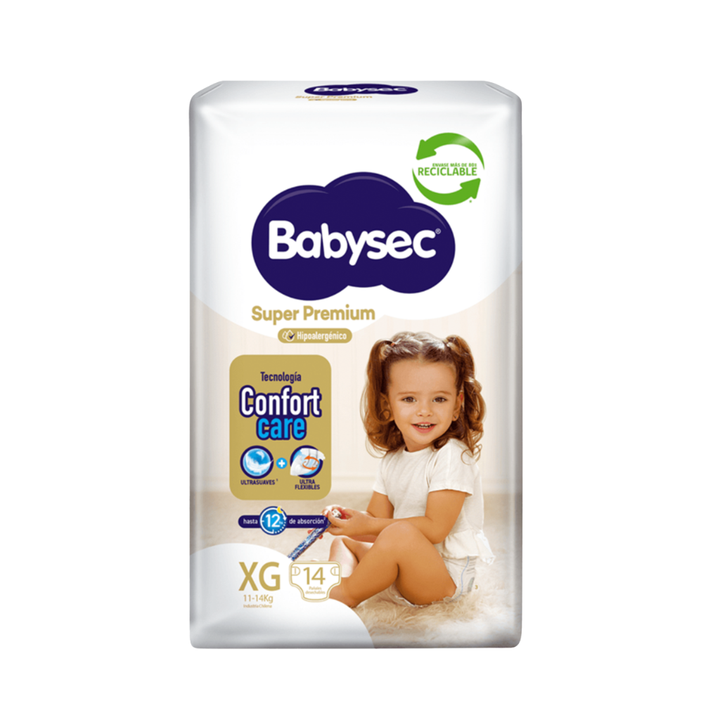 Pañal Babysec Super Premium Talla XG - 14 Unidades