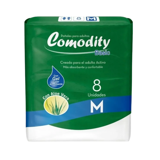 Pañal Comodity Basic Talla M - 8 Unidades