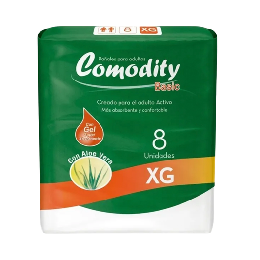Pañal Comodity Basic Talla XG - 8 Unidades