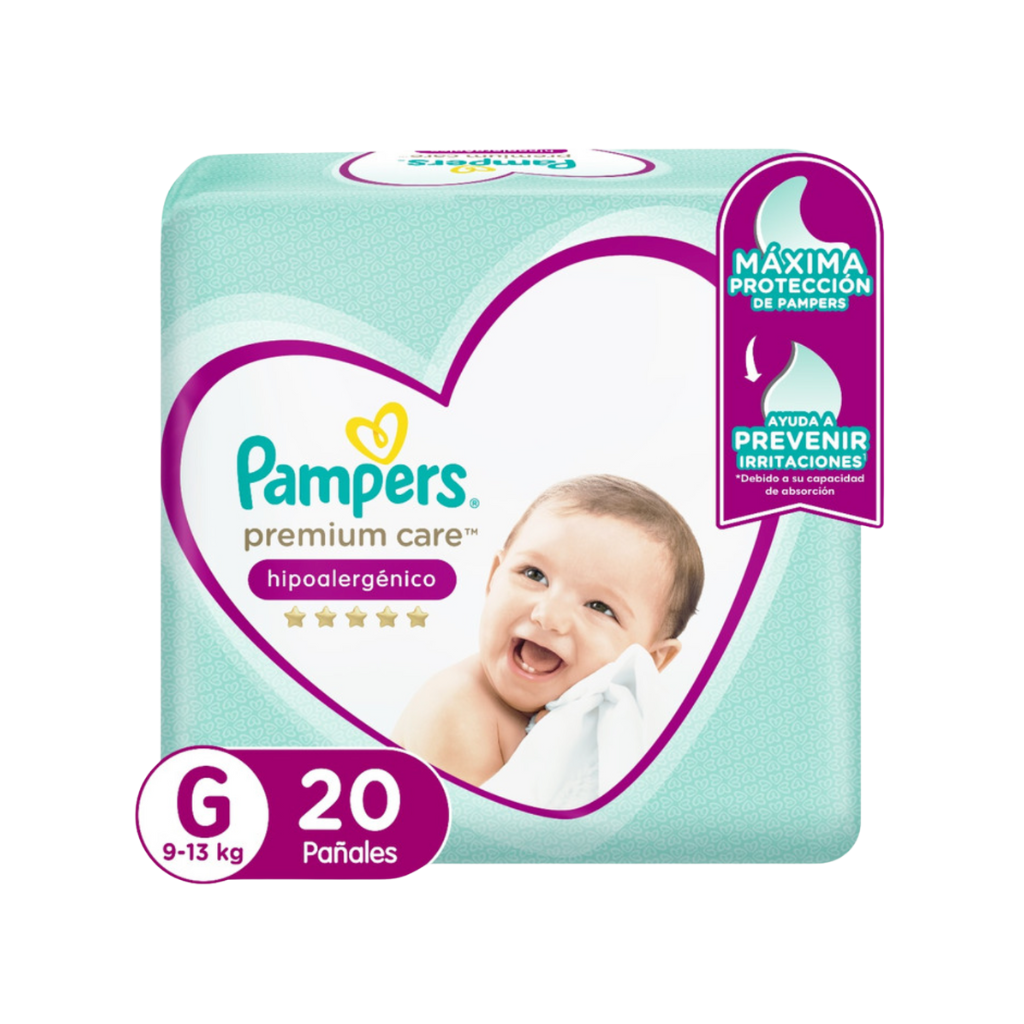 Pañal Pampers Premium Care Talla G – 20 Unidades