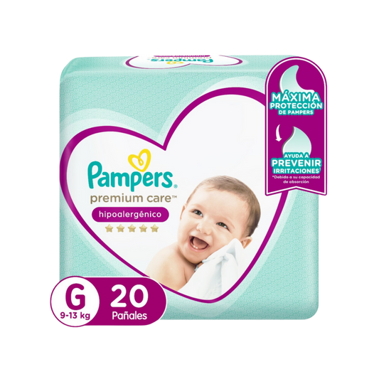 Pañal Pampers Premium Care Talla G – 20 Unidades