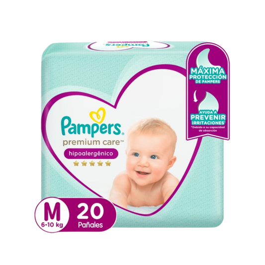 Pañal Pampers Premium Care Talla M – 20 Unidades