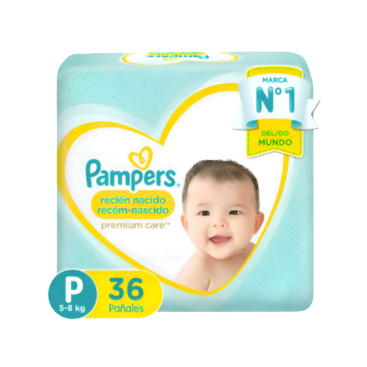 Pañal Pampers Premium Care Talla P - 36 Unidades