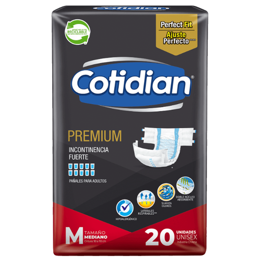Pañal Cotidian Premium Talla M – 20 Unidades
