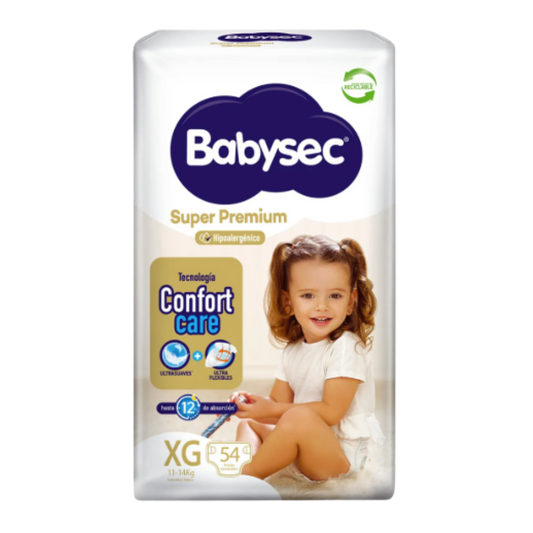 Pañal Babysec Super Premium Talla XG - 54 Unidades