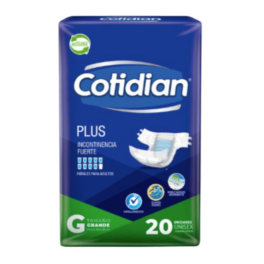 Pañal Cotidian Plus Talla G – 20 Unidades