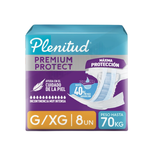 Pañal Plenitud Protect Talla G/XG – 8 Unidades