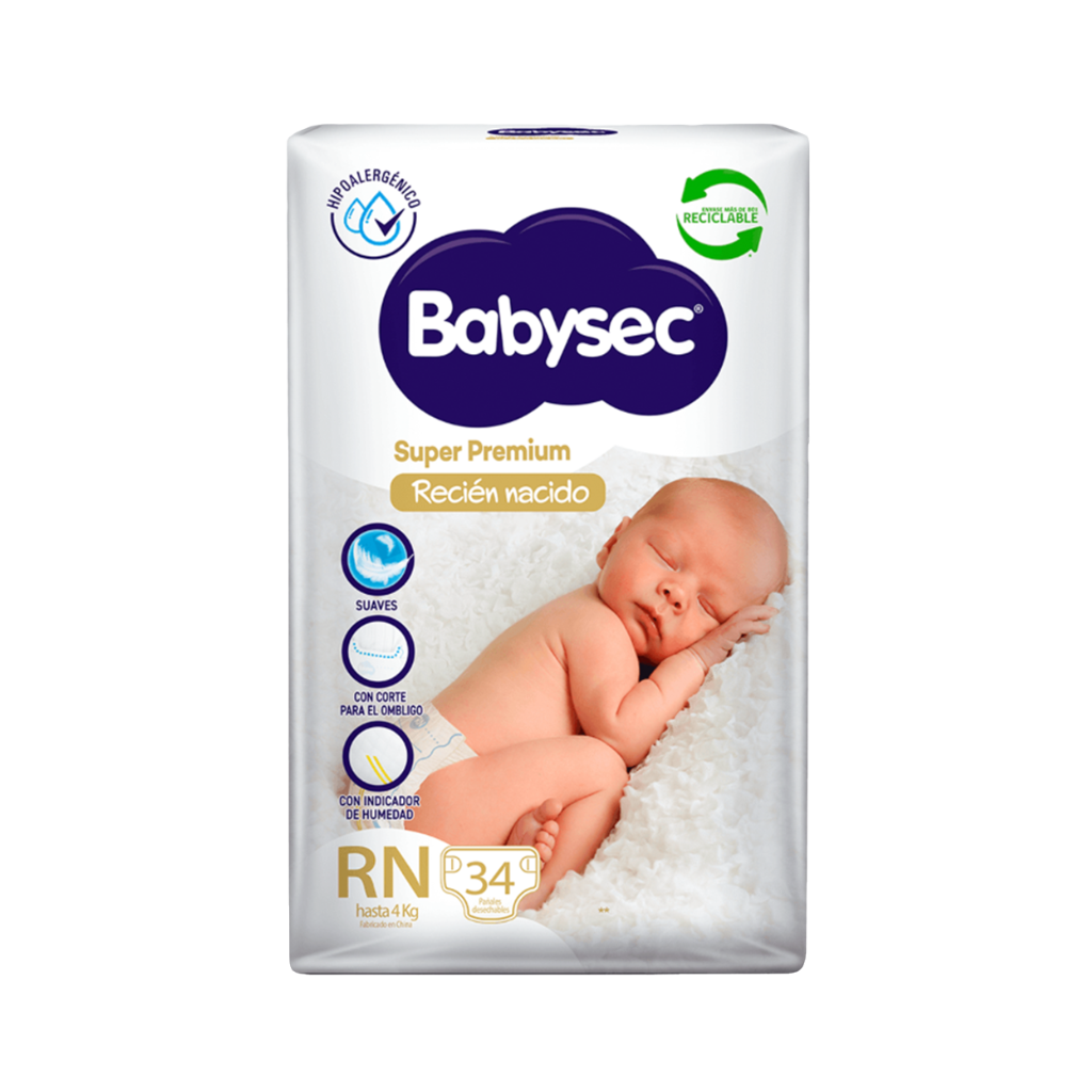 Pañal Babysec Super Premium Recién Nacido