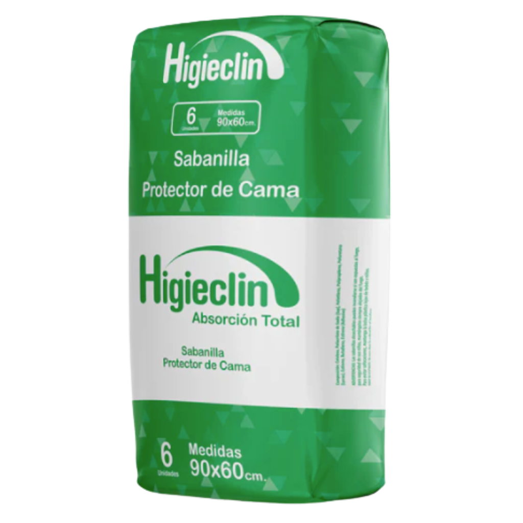 Sabanilla Higieclin con Gel - 6 Unidades