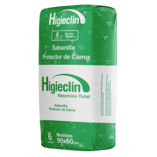 Sabanilla Higieclin con Gel - 6 Unidades