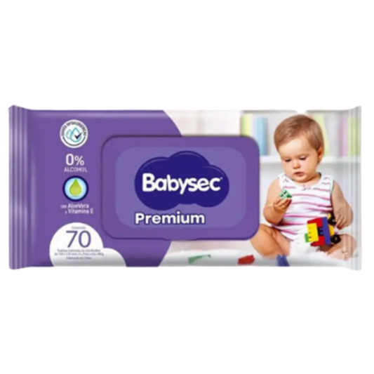 Toallas Húmedas Babysec Premium - 70 unidades